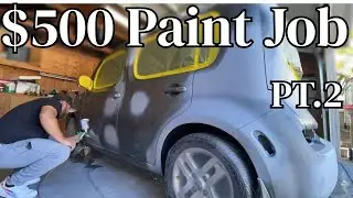 DIY Nissan Cube Paint Job Part 2 | Primer, Base, & Clear Coat