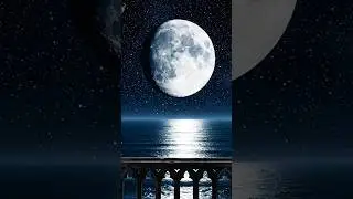 The Balcony at the End of the World  #moon #fantasy #nightsky #ocean #romantic #dreamcore #aesthetic