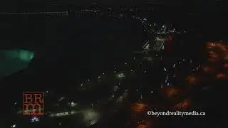 Niagara Parkway Fesital of lights aerial timelapse