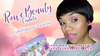 Saga 100% Brazilian Remy | Human Hair Wig Pink Berry | Rowe Beauty Eyeshadow Palette