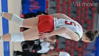 Women's Volleyball Bulgaria National Team accurate serve and play