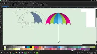 Umbrella in coreldraw | corel draw | photo shop | design