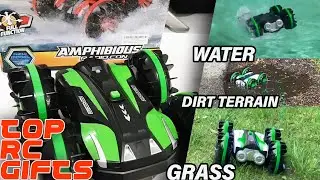 Meet 4x4 AMPHIBIOUS Stunt RC Car for Land,Snow,Water, Dirt - Best Remote Control Water Toys for Kids