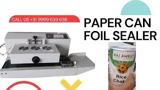 Aluminum Foil Sealer for paper cans | Conveyor based induction sealing machine for chips paper can