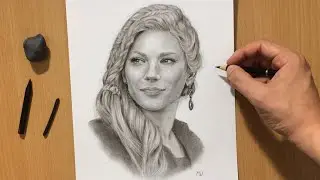 Lagertha Vikings Pencil Drawing