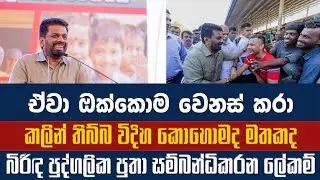 අම්මෝ අනුර විහිලු කර කර කියන කතා මරු, කලින් ආණ්ඩු වලට නම් දිහිම කපනවා.
