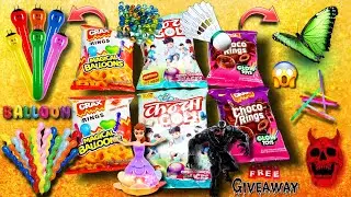 Latest 😱Snacks Crax Rings Magical Balloons, Kancha Goli, Crax Choco rings & Unique Free Gift Inside