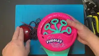 Switch Adapted Bubble Machine With a Battery Interrupter