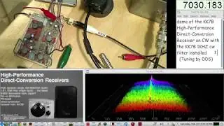 The KK7B High Performance Direct Conversion Receiver - LIVE DEMO on 40 Meters CW