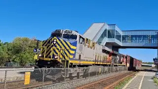 CN Mixed Freight Train Rolls Westwards through Cobourg