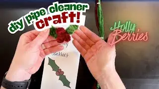 DIY Winter Bookmark | EASY Holly Berries from Pipe Cleaners