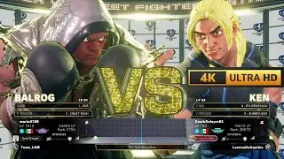 Balrog (Grand Master) vs Ken (Diamond) | Street Fighter V Champion Edition | 4K 60Fps Gameplay