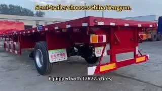 Best Price New Condition 20ft 40ft Steel Iron Flatbed Semi-Trailer 12r22.5 Tyre Truck Trailers