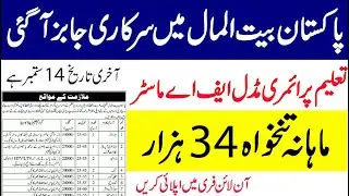 Pakistan Bait ul Maal Jobs 2021 Advertisement