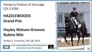 Hartpury Festival of Dressage: Hayley Watson-Greaves and Rubins Nite
