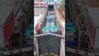 How China Water Lock System Moves Massive Ships Up and Down? #ship #news #shipping