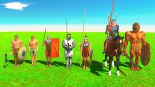 Spartan vs Romanus vs Archer vs Hussar vs Achilles vs Gaul - Animal Revolt Battle Simulator