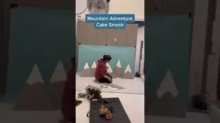 Mountain Adventure Themed Cake Smash Setup