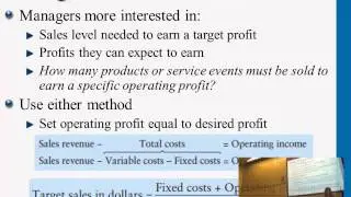 Using CVP for Profit Planning
