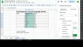 Find Duplicate Record in Google Sheets