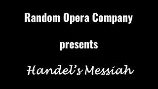 Sinfony (Messiah, Handel)   Erika Gundesen, Piano  #OperaInLockdown