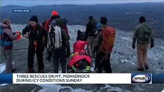 Three rescues on Mount Monadnock during icy conditions Sunday