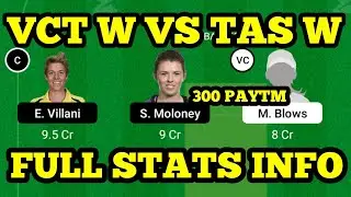 Vct W Vs Tas W Dream 11 Team |Vct W Vs Tas W Dream 11 Predection |Vct W Vs Tas W Full Stats Info|