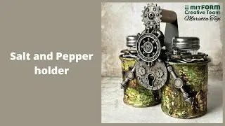 Step by Step  Mixed Media Tutorial - Salt and Pepper Holder for Mitform Castings