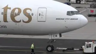 Emirates Boeing 777-300ER Pushback & Taxi - Frankfurt (FRA)