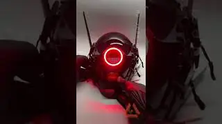 Стеклянная маска инопланетянина с LED, - на карнавал!