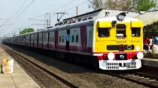 Both are old Electric Multiple Unit local trains but different in colors || Eastern Railway