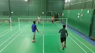 Men's double badminton rally I Senthil Rajkumar vs Selvam Guru pair 