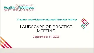 Trauma and Violence informed Physical Activity Landscape of Practice - Dr  James Whitworth