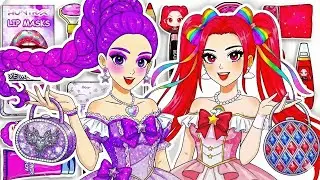 🎀Paper DIY🎀KPOP DEMON HUNTERS Rumi Mira COSPLAY KUROMI MY MELODY Skincare +Makeup Blind Bag Unboxing