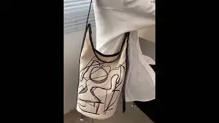 Violetas Casual Canvas Bordado Bolsa De Ombro Crossbody