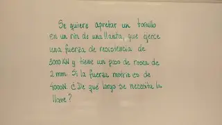 Problema de Tornillo. Máquina simple.