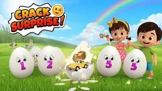 🥚🚗 Surprise Egg Cars Counting Song! | Crack Crack Crack | Learn Numbers 1 to 5 for Kids 🎶