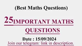 25 важных вопросов #model_question_paper #adre #maths #hs #tet #admit #gk #common_questions #