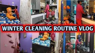 Indian Mom Winter Cleaning Routine Vlog 🙏🏻🙋🏻&zwj;♀️