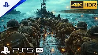 День Д &mdash; Омаха-Бич, 1944 год | Реалистичная графика ULTRA, геймплей [4K 60FPS HDR] Call of Duty