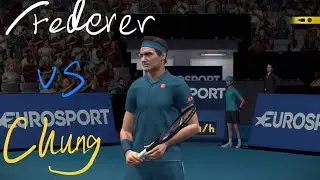 Federer vs Hyeon Chung | Tough Match (Tennis World Tour 1.14 Patch)