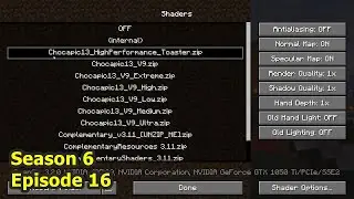 Chocapic13 High Performance Toaster shaders on my village - Lets play Minecraft 1.18 Episode 16