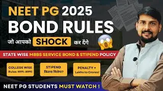 NEET PG 2025 Govt College Bond Rules | State-wise Stipend, Penalty & Fees Breakdown #neetpg2025