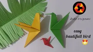 How To Make an Origami Flapping Bird - Easy Origami Intructions - DIY Paper Bird Tutorial