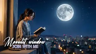 The moon is bright tonight, so I opened my book again 🌕 | Quiet Moonlight Ambience for Reading