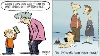 Boomer Comics Funny illustration | Funny Cartoon Pictures | Laughing images | Laughing Video