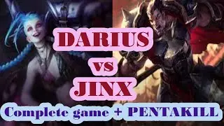 DARIUS vs JINX 2021  complete game PENTAKILL  League of Legends lol