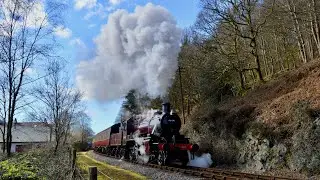Lakeside & Haverthwaite Railway - 46441 & 45690 Leander - Sunday 24th March 2024