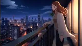 NYC Peaceful Focus Ambience | City Night Lights, Quiet Balcony Calm