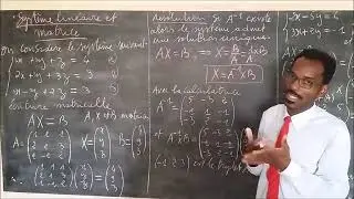 MATHS : SYST&Egrave;ME LIN&Eacute;AIRE ET MATRICES